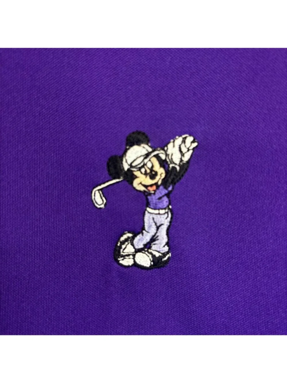 Nike Golf Mickey Mouse Mens XXL Polo Shirt Purple Dri-Fit Tour Walt Disney World